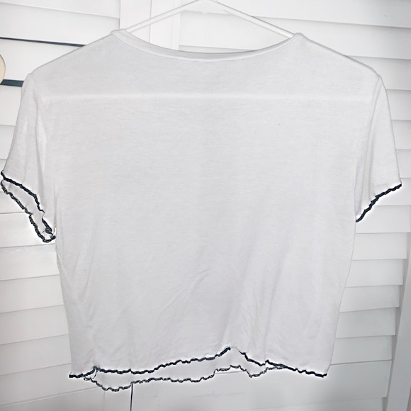 White Agaci Crop Top “Boy Bye” (size M) - Picture 2 of 4